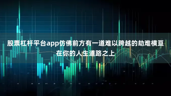 股票杠杆平台app仿佛前方有一道难以跨越的劫难横亘在你的人生道路之上